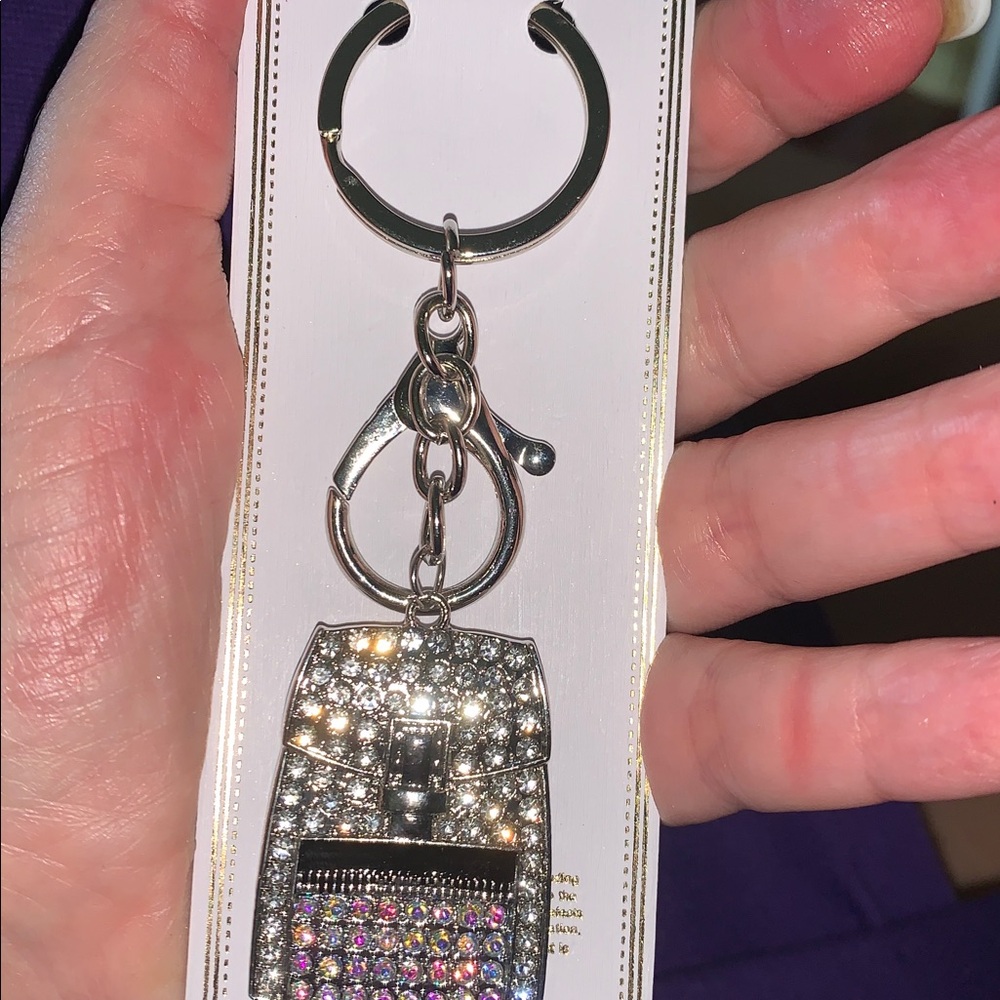 Aurora borealis crystal purse/bag charm Keychain - Picture 4 of 4
